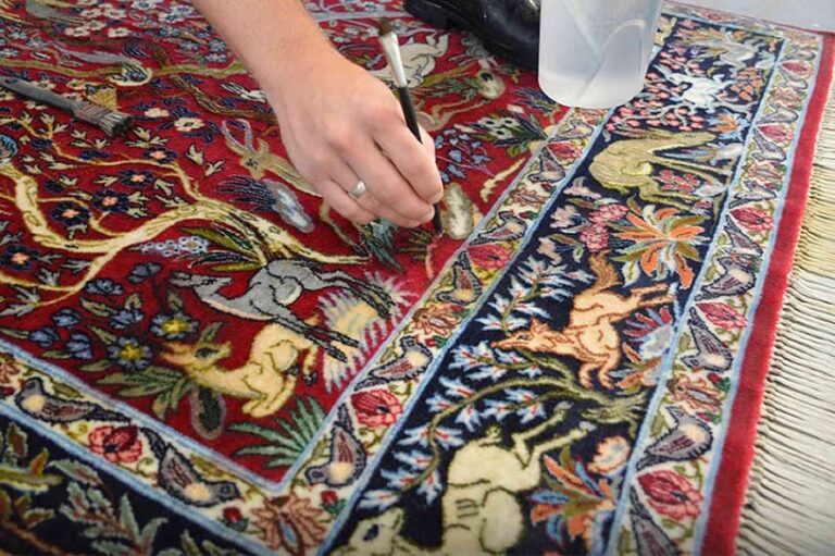 Colour restoration area rug painting